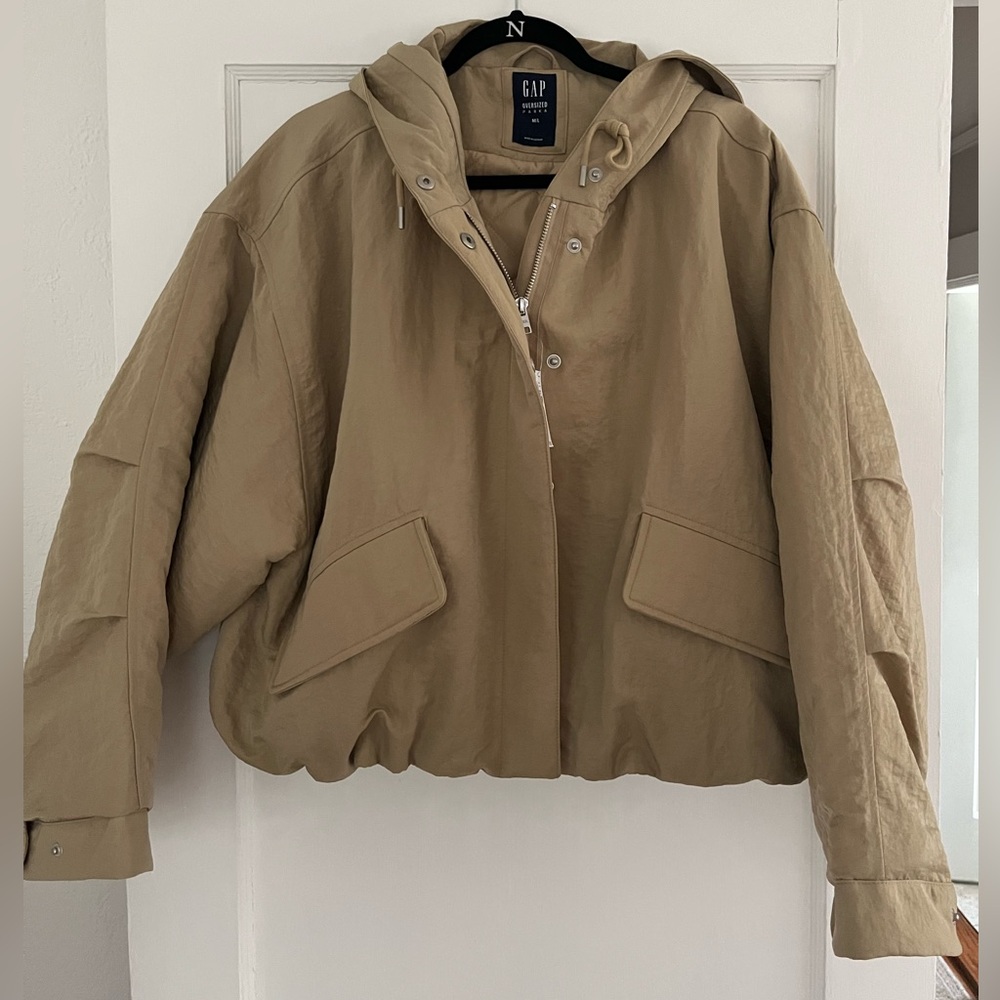 NWT!! Gap Hooded Nylon Crop Jacket